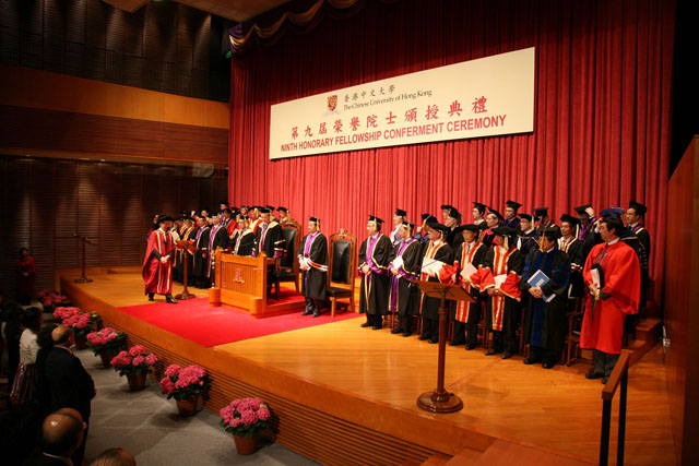 The 9th Honorary Fellowship Conferment Ceremony<br><br>Held at Lee Hysan Concert Hall