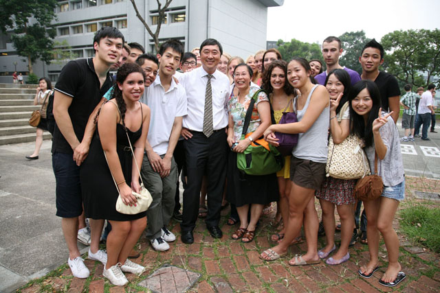 Inauguration Ceremony for Undergraduates<br><br>Prof. Joseph Sung and this year's overseas exchange students