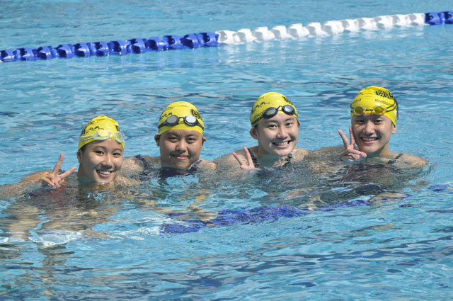 第45屆大專水運會<br><br>中大女子泳隊奪女子團體亞軍