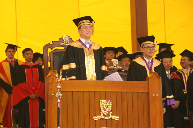 The 64th Congregation<br><br>Mr. Donald Tsang, Chancellor of the University, presides at the congregation