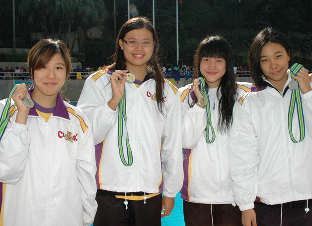 The CUHK Women's Team was the first runner-up in an intervarsity aquatic meet in October 2010.