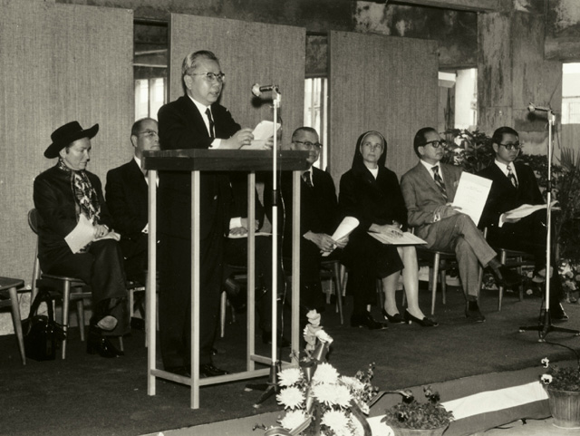 United College: CUHK campus groundbreaking ceremony in March 1971