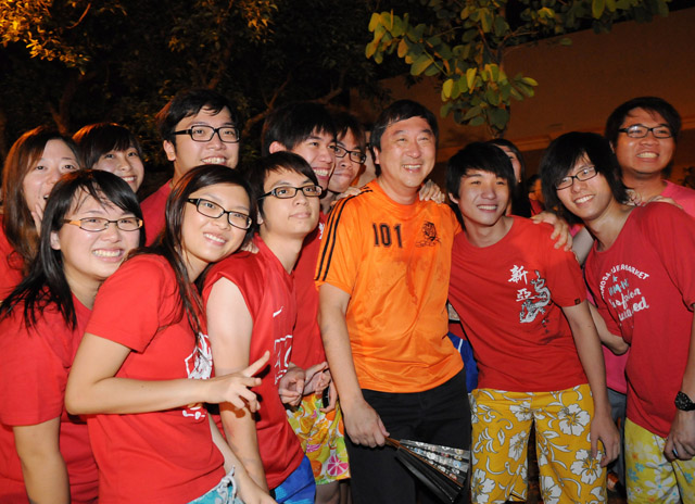 World Cup Fever at the University Mall<br><br>A flicker of orange in a sea of red