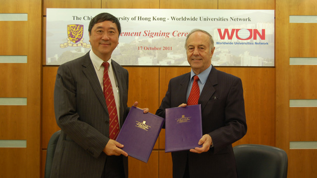 中大加盟世界大学联盟（简称WUN），是该联盟首所来自香港的成员院校。WUN现有十七所成员院校，遍布五大洲。